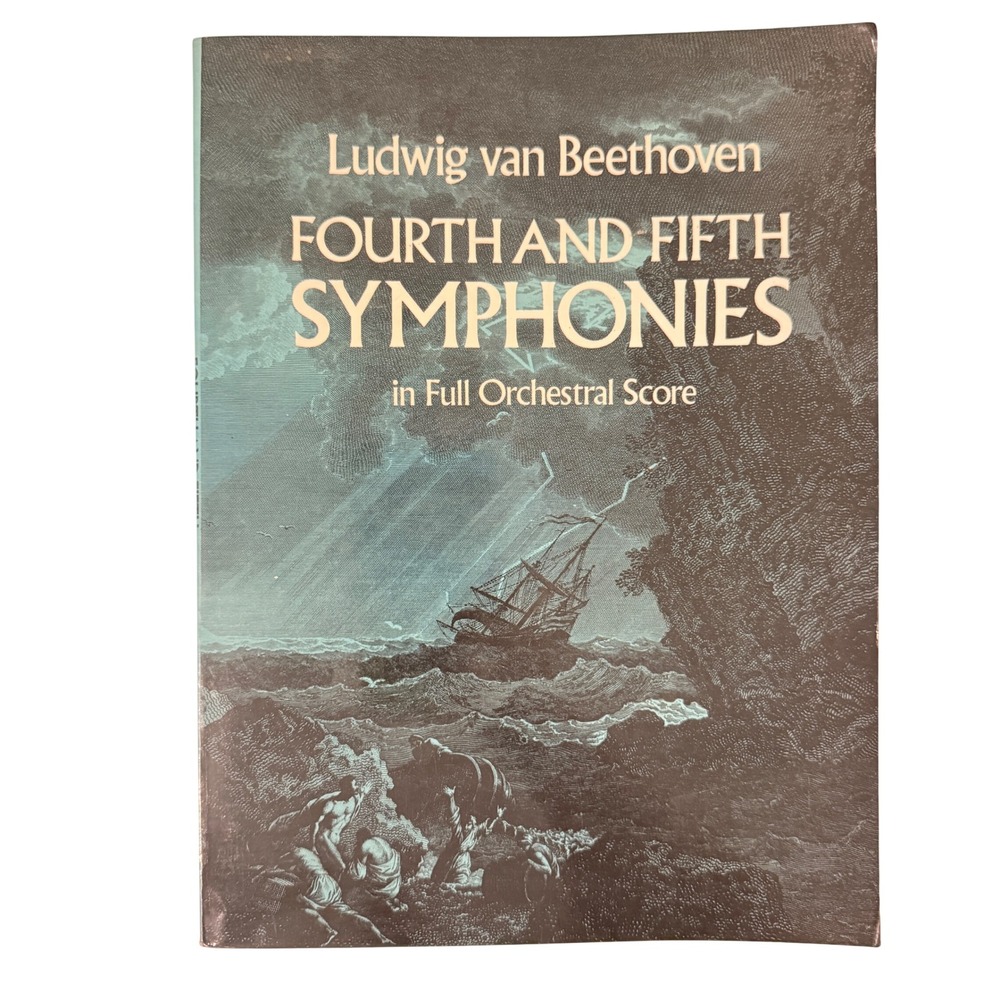 Beethoven Fourth and Fifth Symphonies Full Orchestral Score Dover 1976 Book